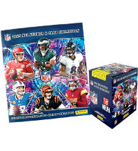 Panini NFL 2025 Naklejki y Karty - Album + 1 box (=50 saszetki)