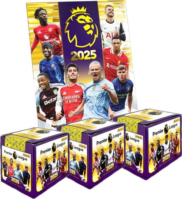 Naklejki Panini Premier League 2025 Album + 3 pudełka (=150 saszetki