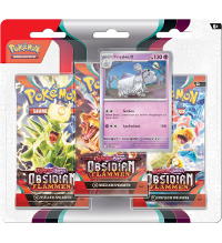 Pokemon Crimson & Purple Obsidian Flames - 3-Pack Blister Friedwuff - Niemiecki