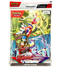 Zestaw kolekcjonerski Pokemon Crimson & Purple - album + booster + plakat